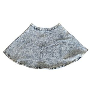 Acid Wash Denim Blue Women's Skirt